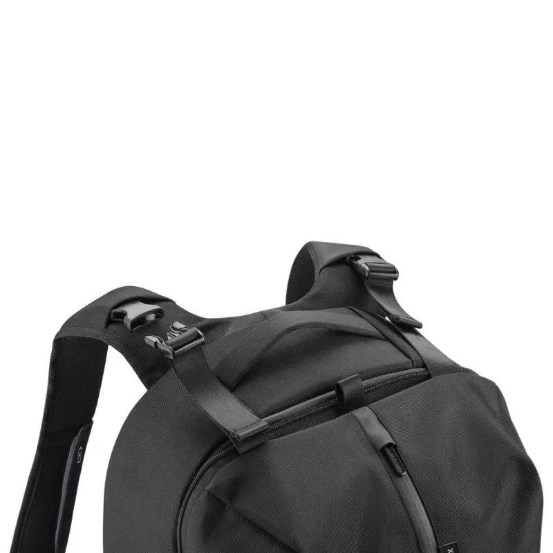 Plecak XDDESIGN FLEX GYM BAG — 24 L, mieści tablet/laptop 15,6 cali / 39,6 cm, wyściełane regulowane paski, czarny