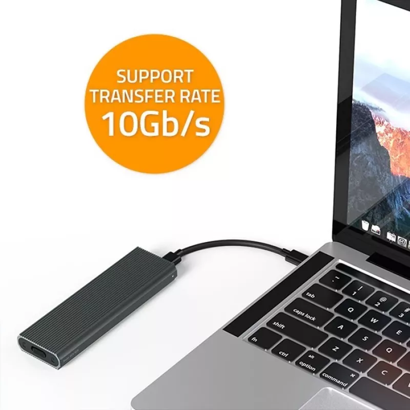 Obudowa M.2 NVMe SSD QOLTEC 52630 — USB 3.1 Gen2 10Gb/s, dla dysków M.2 NVMe
