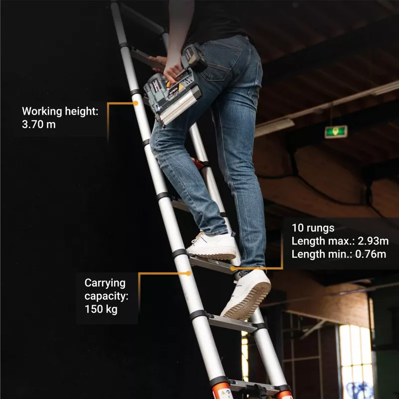 Drabina teleskopowa Batavia B.V. Giraffe AIR 2,93 m — kompaktowa drabina rozsuwana