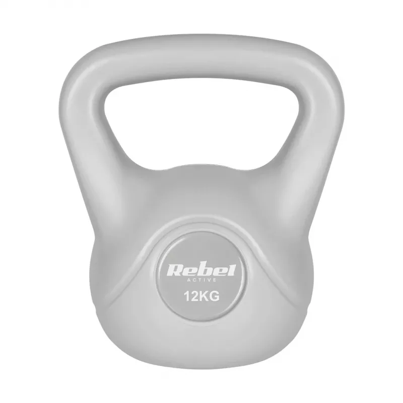 REBEL ACTIVE Kettlebell bitumiczny szary 12 kg