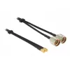 Kabel koncentryczny DeLOCK 89467 RG-58 5m 2x wtyk N 2x wtyk SMA Czarny