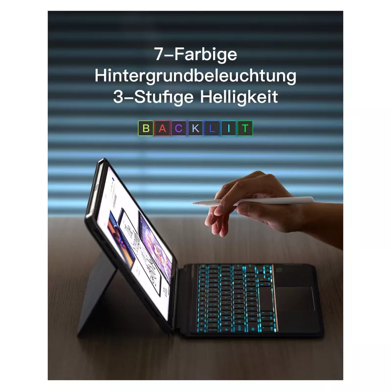 inateck Klawiatura iPad 11 iPad Air 4/5Gen.Com. QWERTZ fioletowa