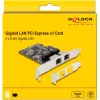 Karta Delock PCI Express x1 na 2 x RJ45 Gigabit LAN RTL8111 (88615)