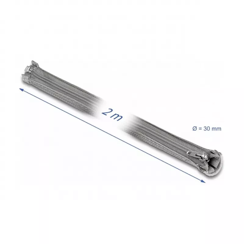 Oplot ochronny DeLOCK 20831 2 m x 30 mm szary