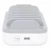 Manhattan Charging Station, 10x Ports: 3x USB-C (up to 18W PD) and 7x USB-A (up to 12W), 120W Total Output, biały/szary, Three Year Warranty