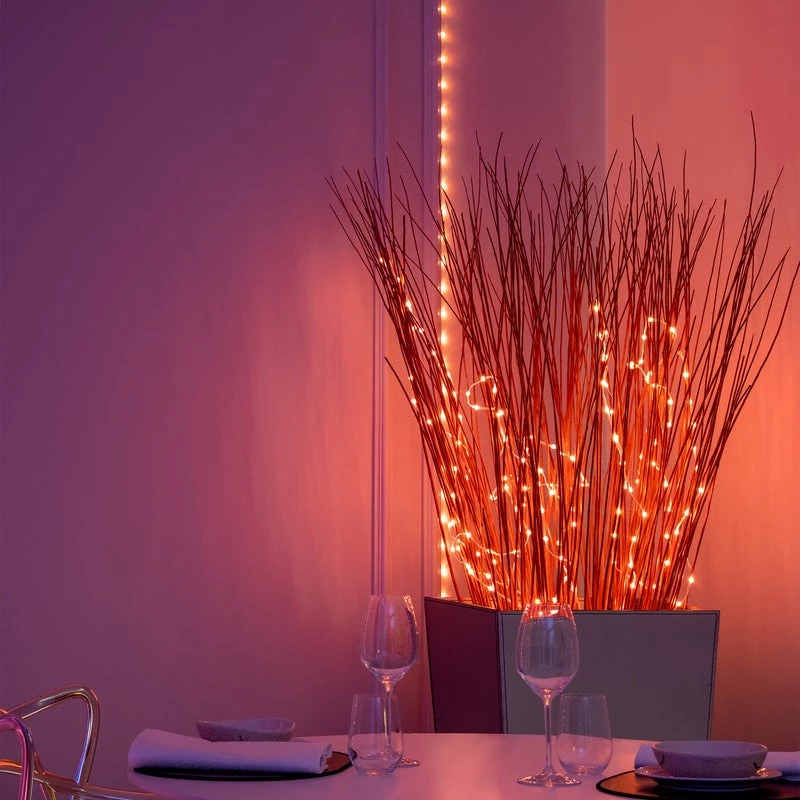 Girlanda LED Twinkly TWD200STP-TEU wielokolorowa taśma wewnętrzna, odstęp 5 cm, IP20, przezroczysty kabel