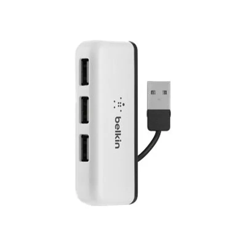 Belkin USB 2.0 4-Port Travel Hub, Srebrny, F4U021bt