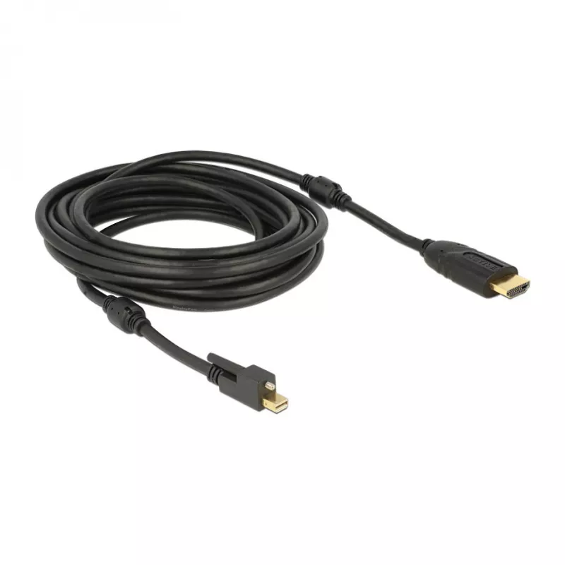 Adapter kablowy wideo DeLOCK 83732 Mini DisplayPort na HDMI 5 m Czarny