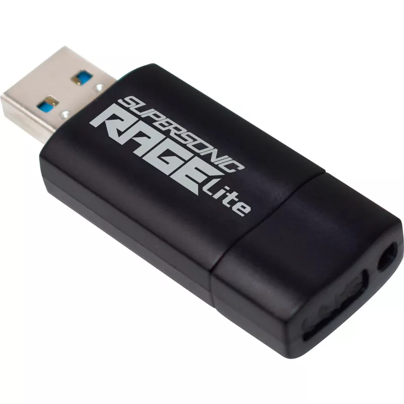 Pamięć flash PATRIOT Rage Lite 1TB 120 MB/s USB 3.2 wysuwana czarna (PEF1TBRLB32U)