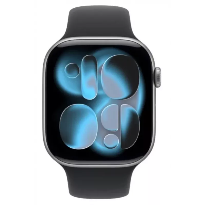 Zegarek Series 11 GPS+Cellular 46mm Koperta Aluminiowa w Kolorze Space Grey z Czarnym Paskiem Sportowym - M/L
