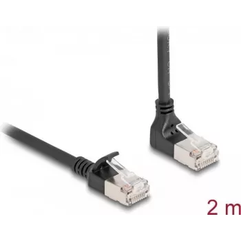 Kabel sieciowy DeLOCK RJ45 Cat.6A 2m Czarny