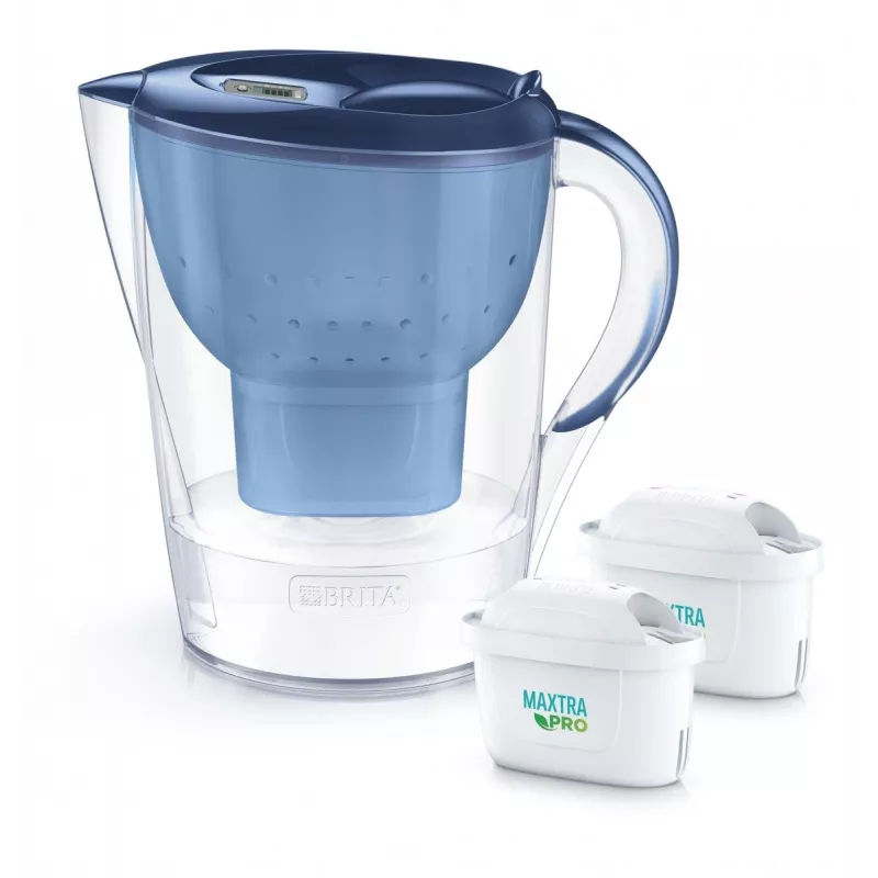 Dzbanek filtrujący wodę BRITA Marella XL z 2 niebieskimi wkładami wymiennymi MAXTRA PRO