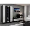 Cama zestaw mebli do salonu VIGO 2 czarny/biały połysk