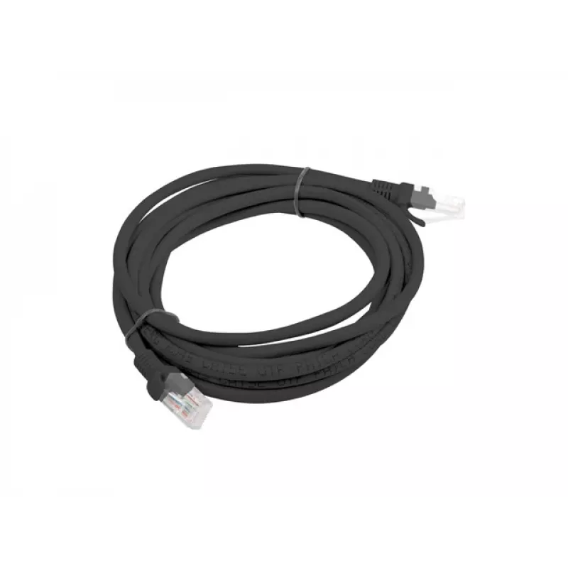Kabel sieciowy LANBERG PCU5-10CC-0300-BK U/UTP Kat.5e, 3 m, czarny