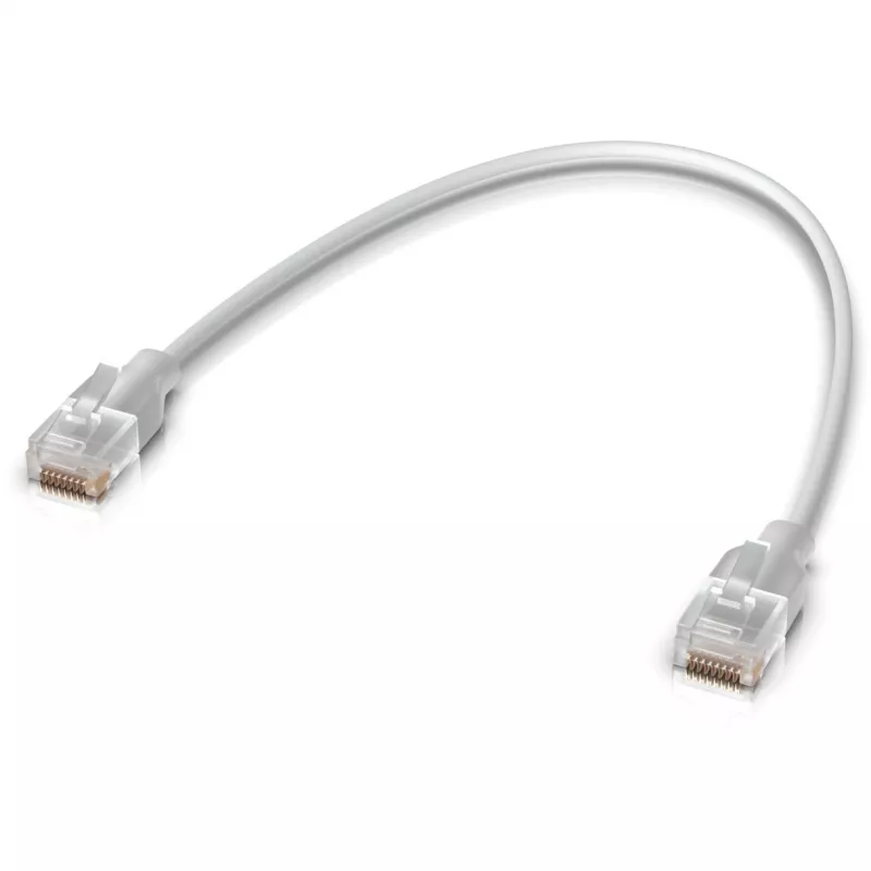 Przewód sieciowy Ubiquiti UACC-Cable-Patch-EL-0.15M-W Cat6, przezroczysty biały