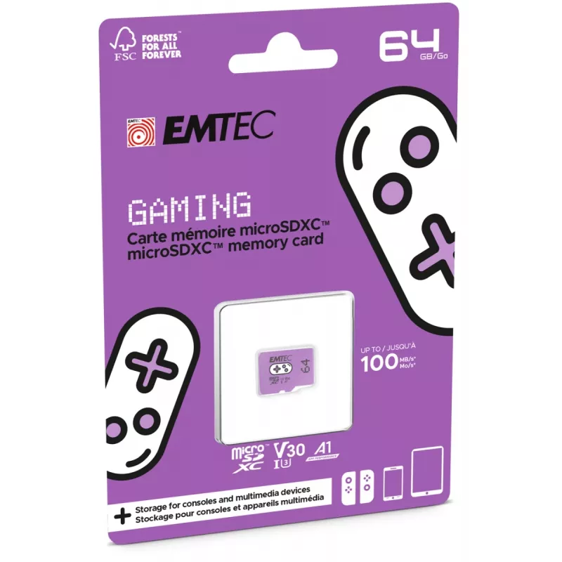 Karta pamięci Emtec 64 GB MicroSDXC UHS-I ECMSDM64GXCU3G