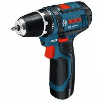 Bosch GSR 10,8-2-LI Professional Keyless Czarny, Niebieski, Czerwony
