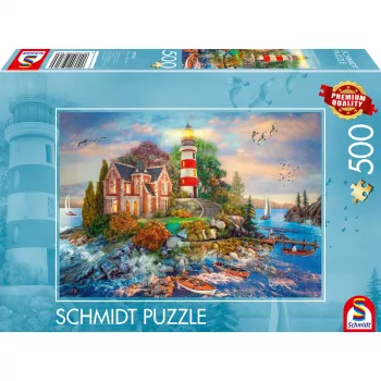 Latarnia morska na skale, puzzle 500 elementów