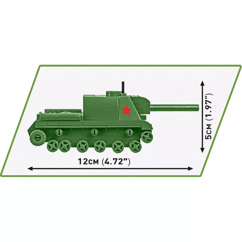 Zestaw konstrukcyjny Cobi ISU 152 — motyw II wojny światowej, 135 elementów, zielony