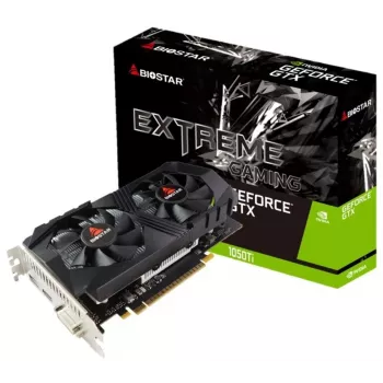 Karta graficzna BIOSTAR GeForce GTX 1050 Ti — 4 GB GDDR5, 128-bit, PCIe 3.0, 1291 MHz