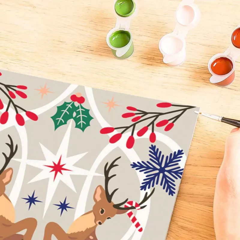 Ravensburger CreArt painting kit – Christmas deer (creative painting set)