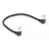 DeLOCK Kabel sieciowy RJ45 kat.6A S/FTP cienki 90° w dół 0,25 m czarny