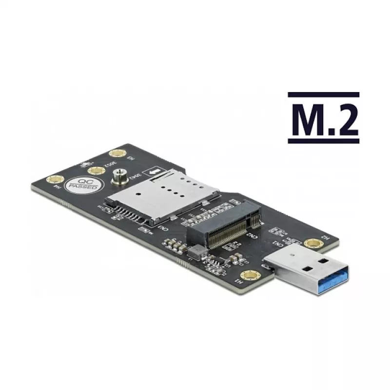 Delock 63166 Konwerter USB 3.0 Typ-A na M.2 Key B z gniazdem SIM