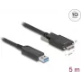 Aktywny kabel optyczny DeLOCK 83211 USB Type-A męski do Micro-B męski 5 m 10 Gb/s