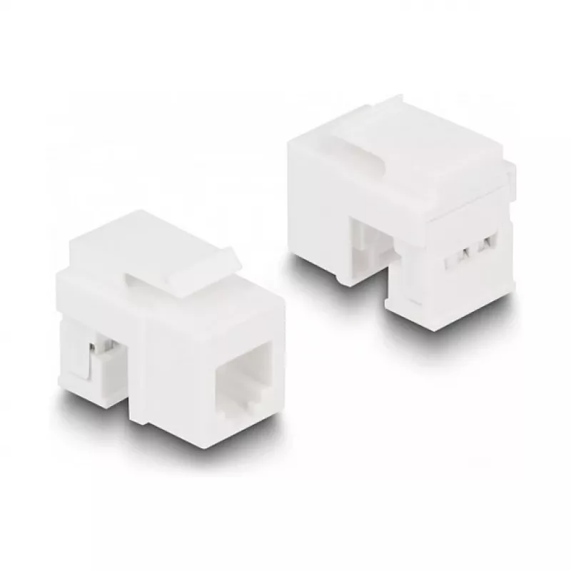 DeLOCK Keystone LSA Set RJ45 RJ11 Cat.6 czarny uchwyt zatrzaskowy
