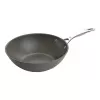 Wok/patelnia do stir-fry Ballarini 75002-815-0 okrągła antracytowa 30 cm, aluminium, 6-warstwowa powłoka nieprzywierająca granit/tytan