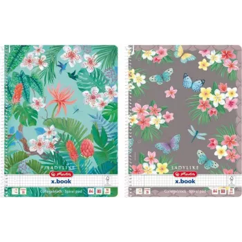 Spiral Pad Herlitz A4 Ladylike 80 ark. papier kratkowany