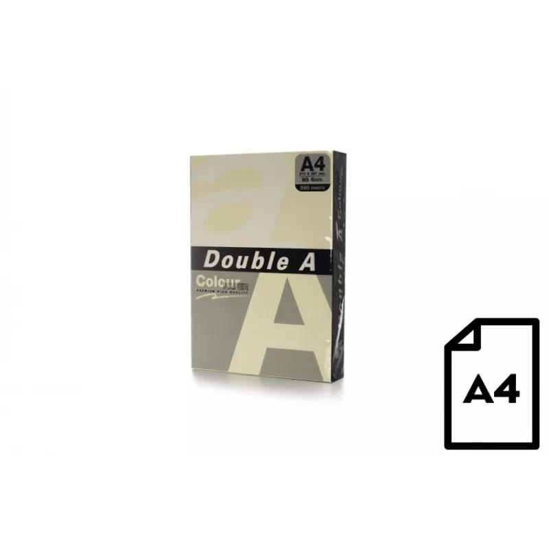 Papier kolorowy Double A, 80g, A4, 500 arkuszy, Ivory