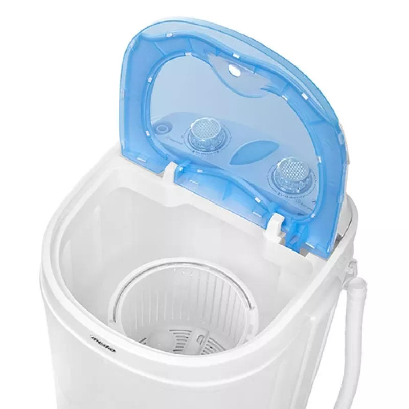 Pralka ładowana od góry Mesko MS 8053 — ładowność 3 kg, 360×370×530 mm, niebieska/biała