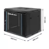 Szafa rack sieciowa QOLTEC 9U model 54466 — otwarta rama 9U do montażu serwerów/szaf rack