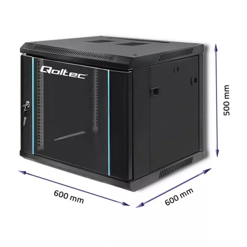 Szafa rack sieciowa QOLTEC 9U model 54466 — otwarta rama 9U do montażu serwerów/szaf rack