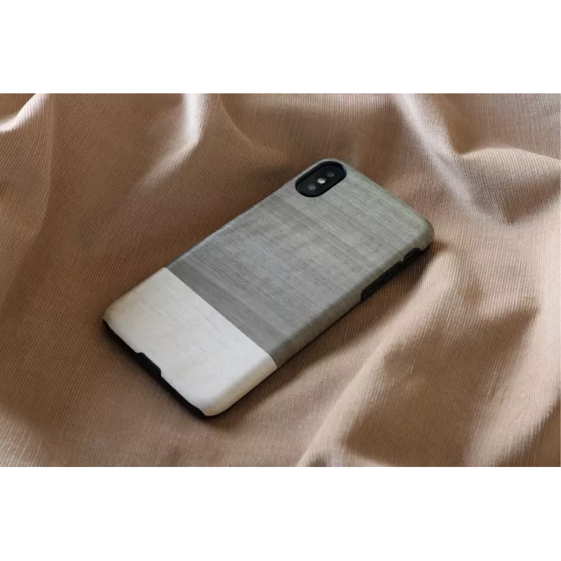 Etui na smartfona man and wood dla iPhone X/XS — czarne, ochronna twarda osłona