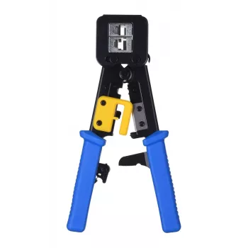 Zaciskarka Alantec NI040 do złączy RJ-45, konstrukcja stalowa, uchwyty plastikowe, czarno-niebieska