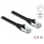 Kabel sieciowy DeLOCK RJ45 Cat.6A 0,5m czarny