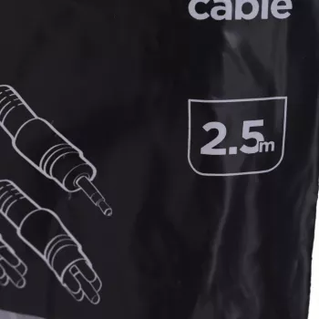 Gembird 2.5m, 3.5mm/2xRCA, M/M kabel audio Czarny, Czerwony, Biały