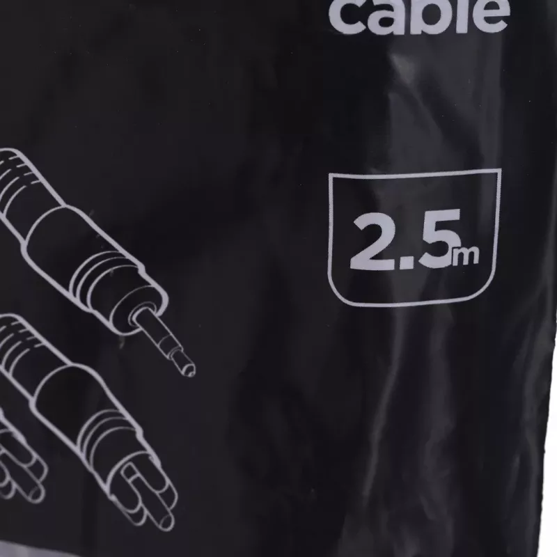 Gembird 2.5m, 3.5mm/2xRCA, M/M kabel audio Czarny, Czerwony, Biały