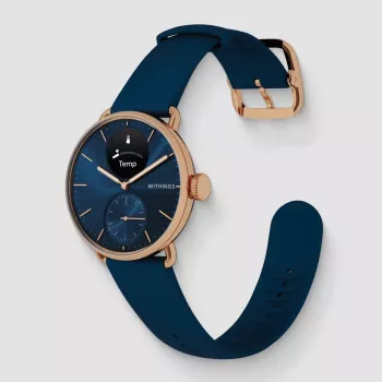 Withings ScanWatch 2 - Watch with ECG, Heart Rate, SpO2, Activity and Sleep Tracking (38mm, Niebieski Rose Gold)