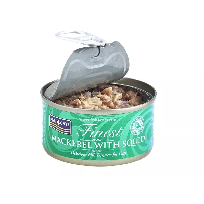 FISH4CATS Makrela z kałamarnicą - mokra karma dla kota - 70g