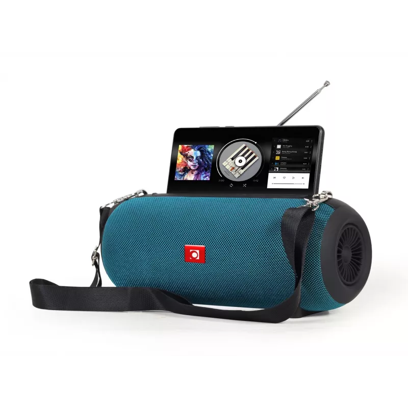 Przenośny głośnik stereo GEMBIRD SPK-BT-17-G — Bluetooth 5.1, 5 W RMS, 1200 mAh, MicroSD, FM, AUX
