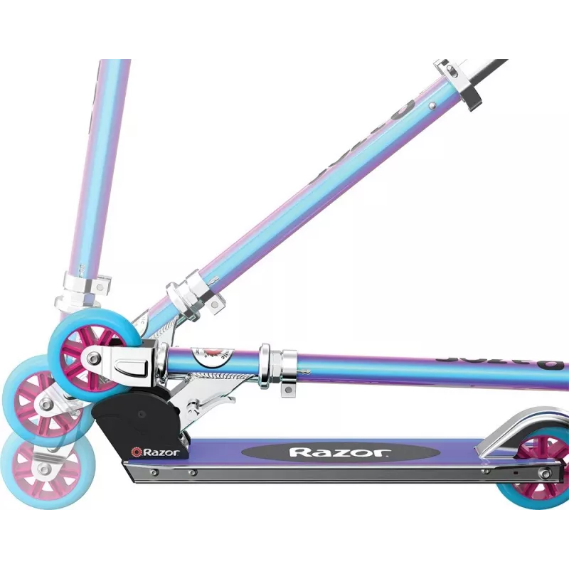 Hulajnoga kopana Razor A Special Edition Kids Wielokolorowa – aluminiowy podest, koła PU, 2 koła, składana, maks. obciążenie 65 kg