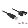Kabel USB DeLOCK 85462 USB 2.0 0,25 m Czarny