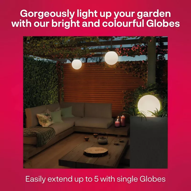 Outdoor Smart Globe Light Colour 3-pack, LED Light zastępuje 33 W
