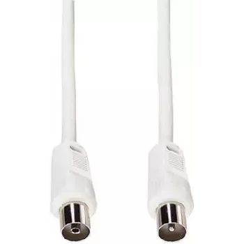 Kabel koncentryczny e&p elektrik handels HFT 5 — 5 m, wtyk koncentryczny na gniazdo koncentryczne, biały