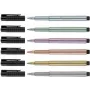 Długopis Faber-Castell 167351 srebrny Stick, czarno-srebrny, 1 szt.