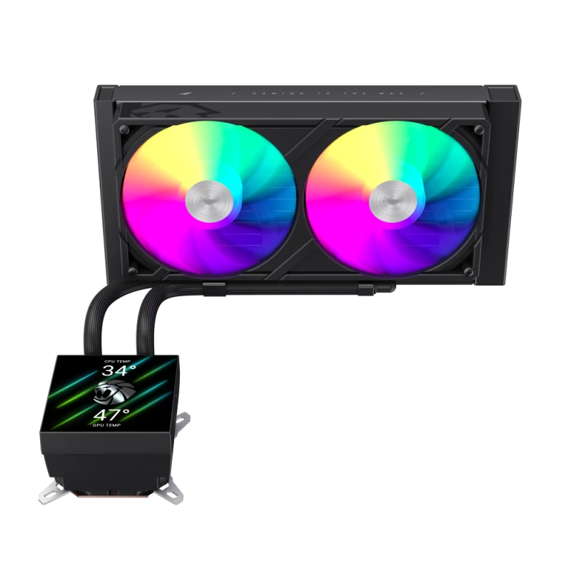 Chłodzenie cieczą CPU Gamemax | GLACIER 240 LCD BK | Intel, AMD