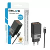 Ładowarka sieciowa Beline 2x USB-C 1x USB 65W z kablem USB-C Czarny/Czarny PD 3.0